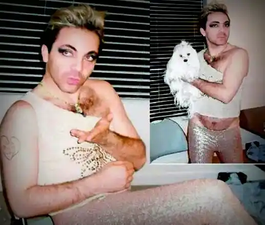 Otra vez, Cristian Castro vestido y maquillado como mujer