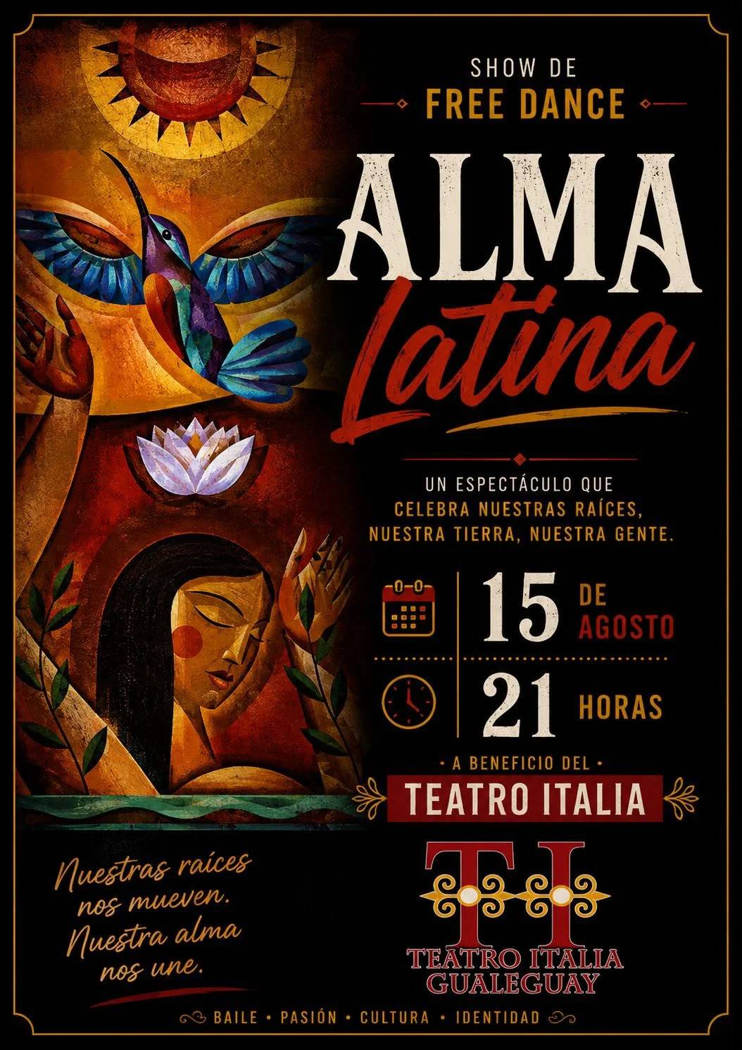 Alma Latina: Free Dance presenta su espectáculo a beneficio del Teatro Italia