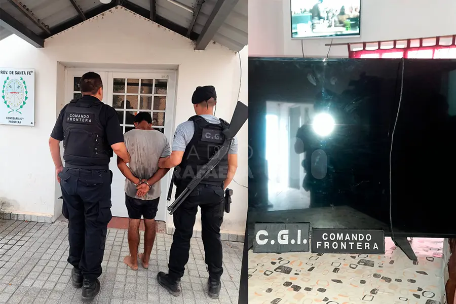 Iba caminando lo más tranquilo por la vía pública con un televisor robado: terminó en la comisaría