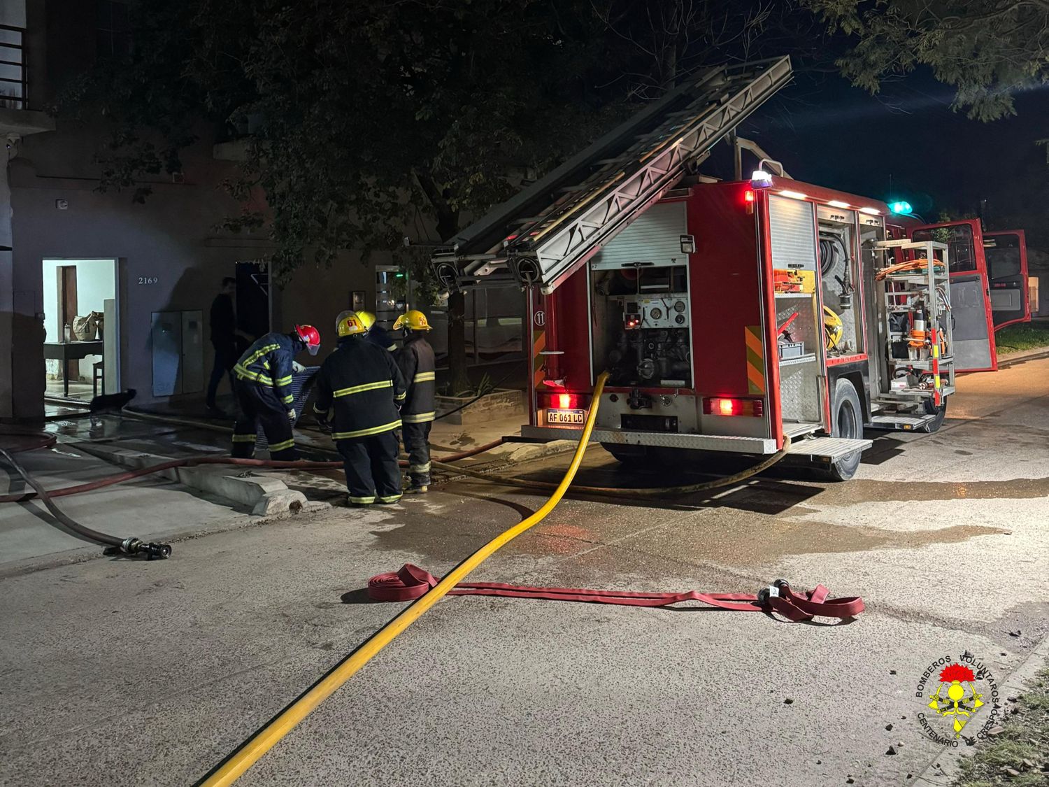 Incendio nocturno en una panadería de Crespo