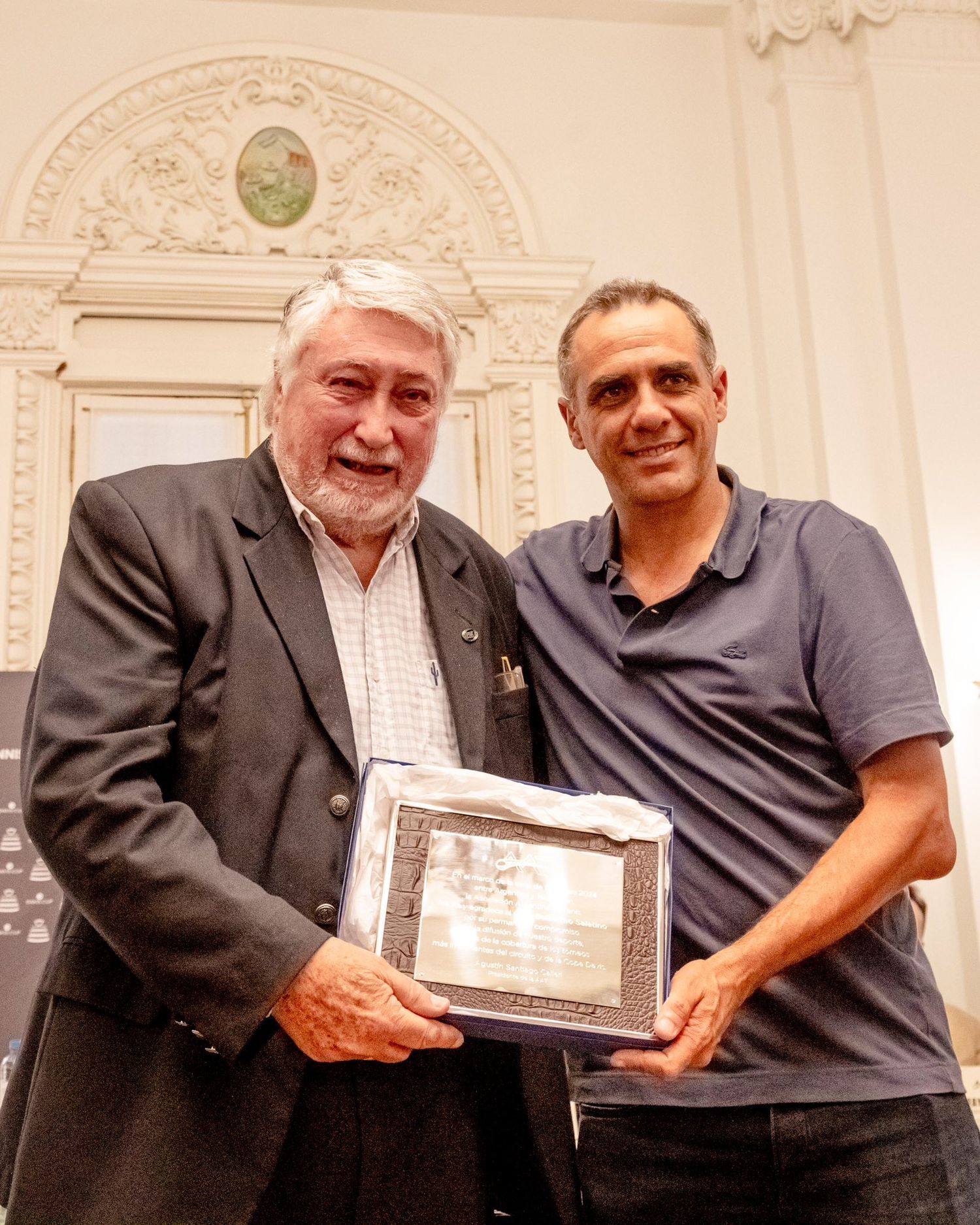 Guillermo Salatino y el tandilense Mariano Zabaleta.