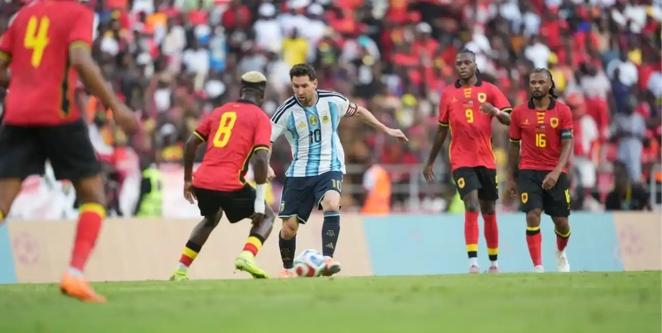 Argentina ganó 2-0 contra Angola. Créditos: AFA