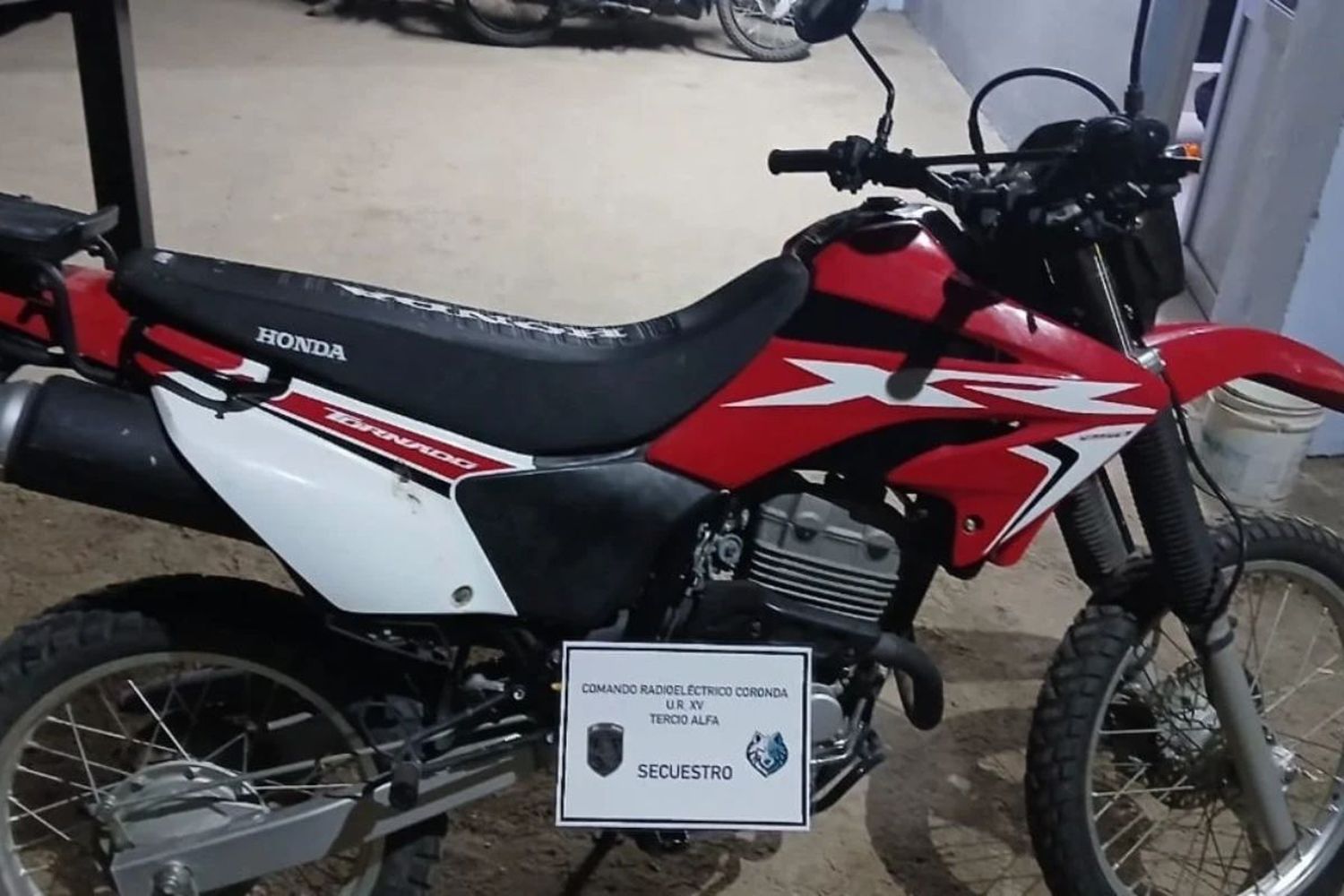 La moto robada fue recuperada.