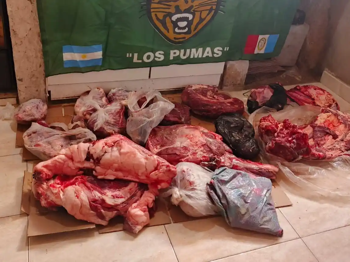 Decomisaron más de 60 kilos de carne vacuna en el marco de un hecho de abigeato