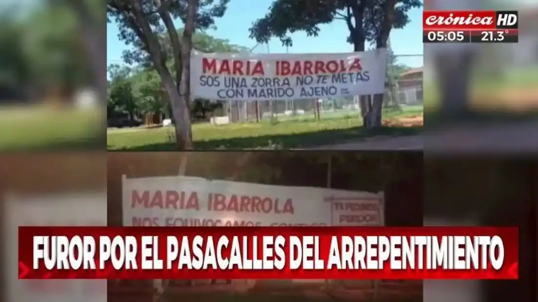 Una mujer escrachó a otra por "robamaridos", pero cometió un insólito error en el pasacalles