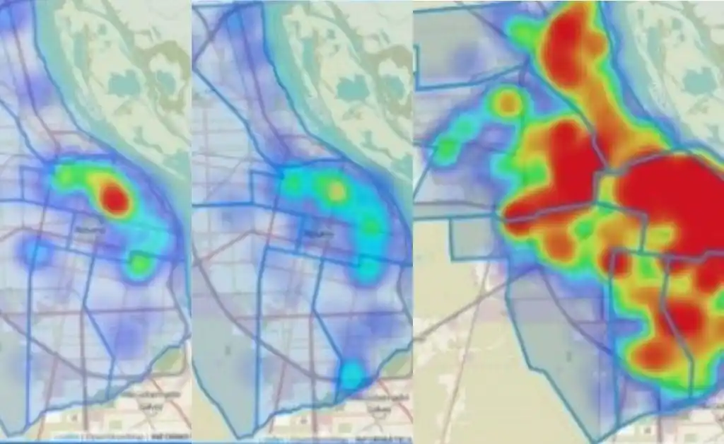 Rosario: los mapas de calor que revelan la escalada de casos de Covid-19