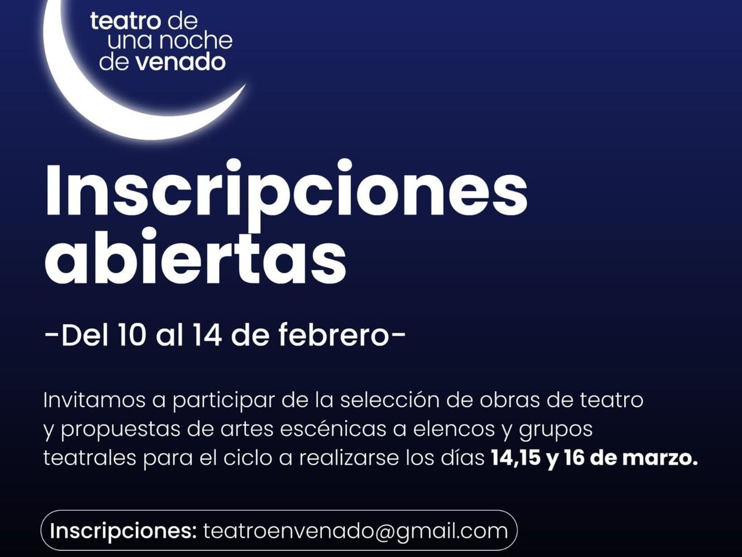 teatro de una noche de venado