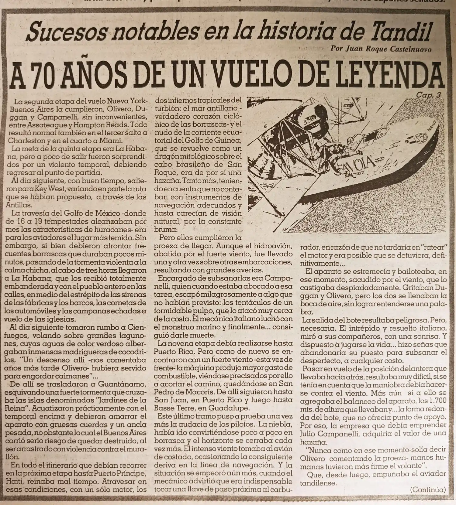 A 70 años de un vuelo de leyenda     Cap. 3.