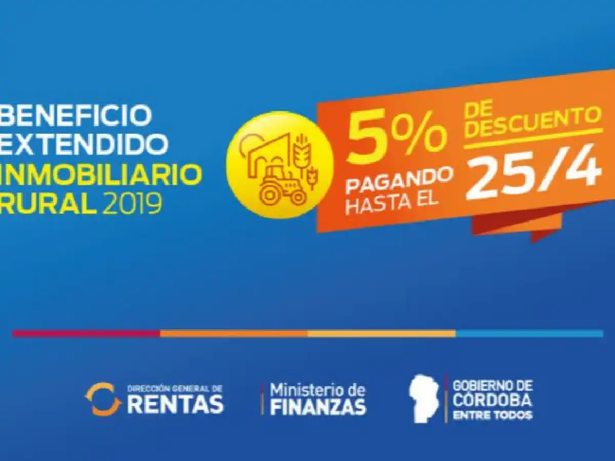 Inmobiliario Rural: descuento adicional del 5% hasta el jueves