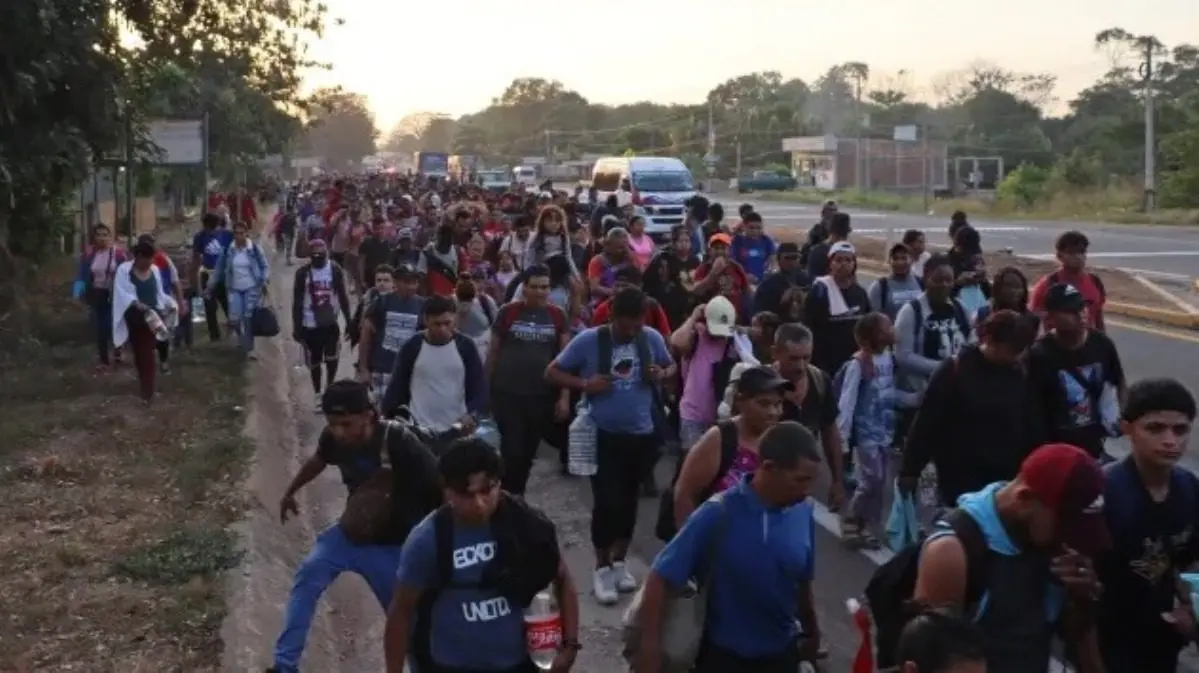 VENEZOLANOS ESPERANZADOS: caravana de 2.000 migrantes salió del sur de México con destino a EE.UU.