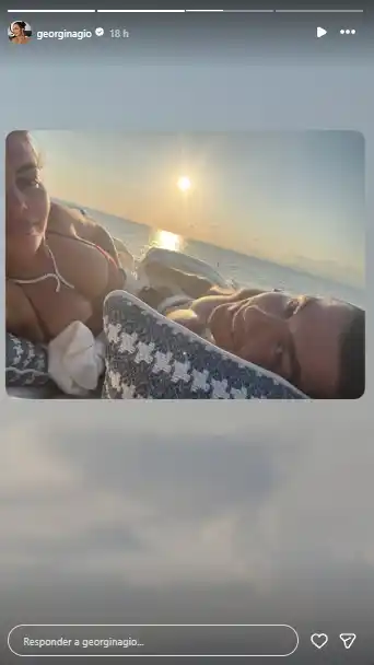 Georgina compartió una foto con Cristiano Ronaldo en sus vacaciones/ ig: @georginagio