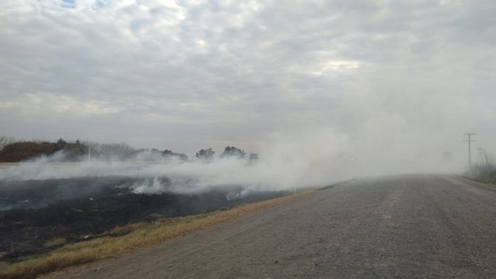 incendio pastizales ruta 9