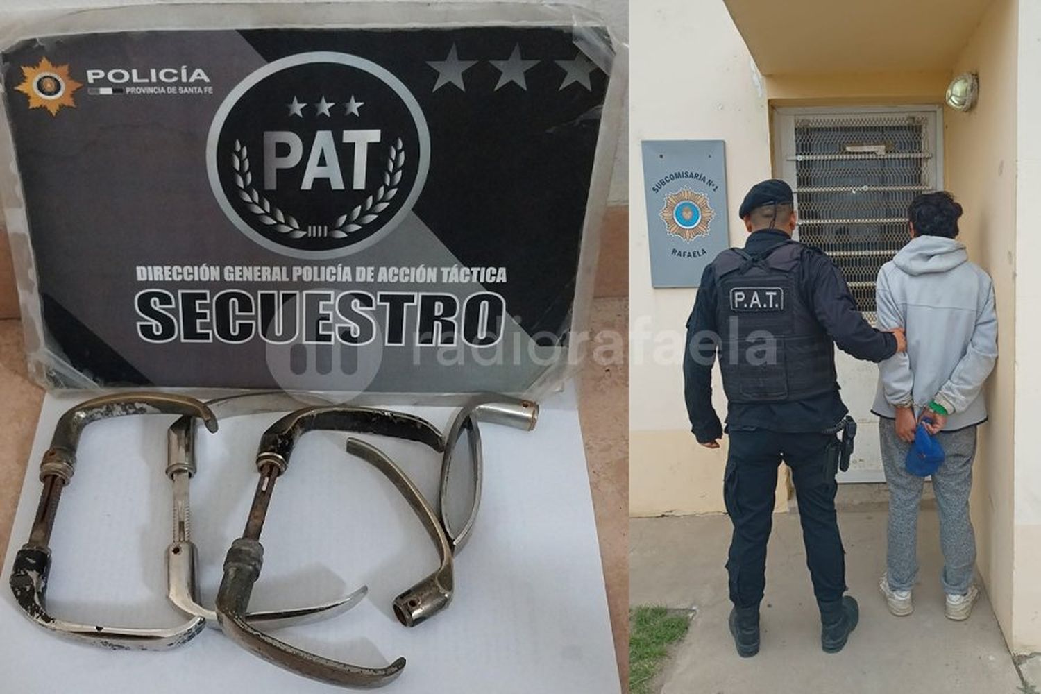 Lo vieron robando picaportes, pero le dijo la policía que los sacó de la basura