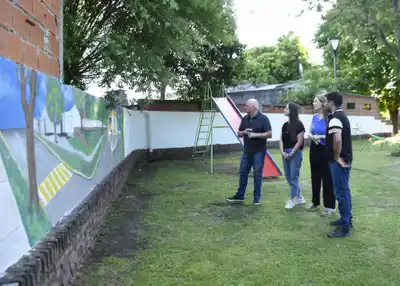 Crespo reacondicionó un espacio público en Barrio Guadalupe en el marco del Plan Integral de Obras