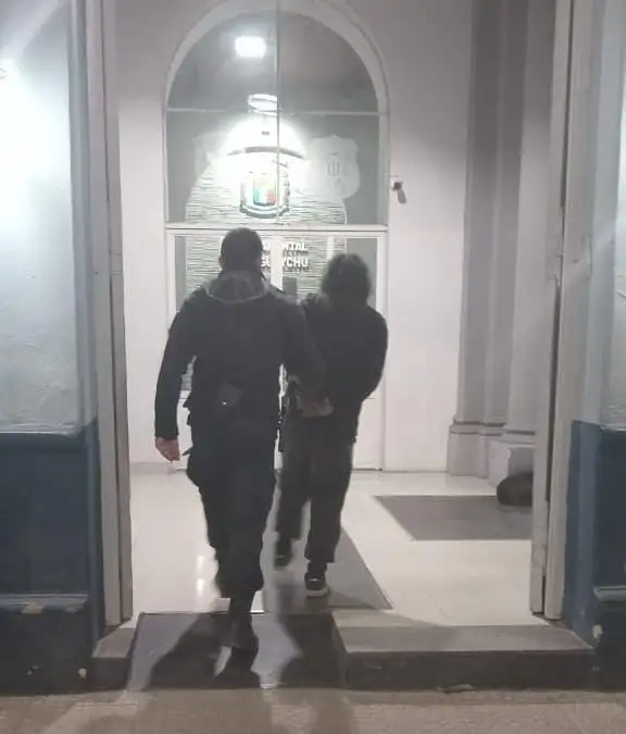 Uno de los detenidos.