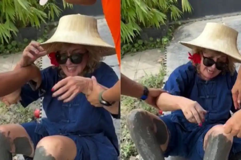 Georgina protagonizó un blooper en Tailandia