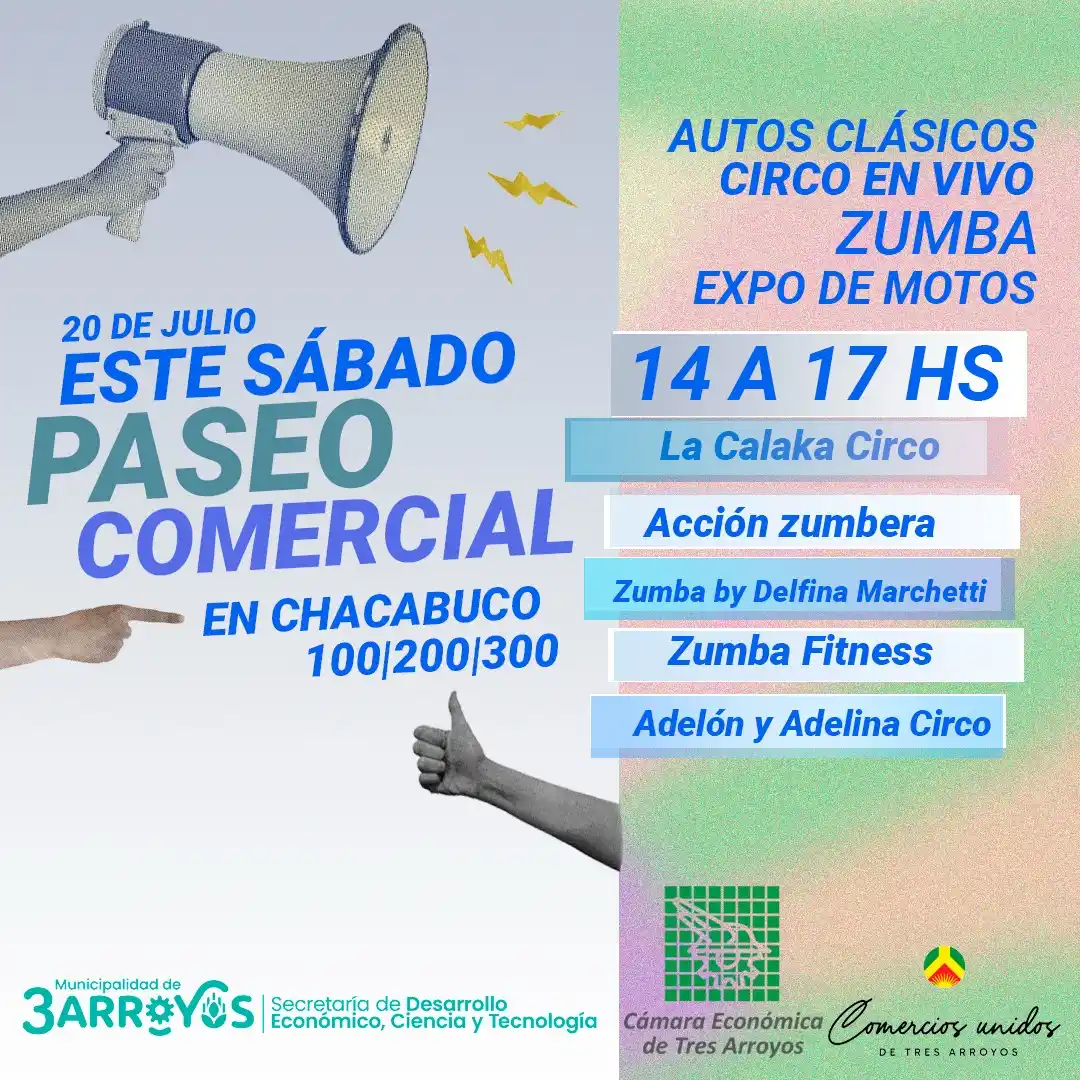 Paseo Comercial Chacabuco, este sábado en tres cuadras