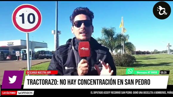 Tractorazo: productores de San Pedro no concurrieron en caravana “para evitar demoras”