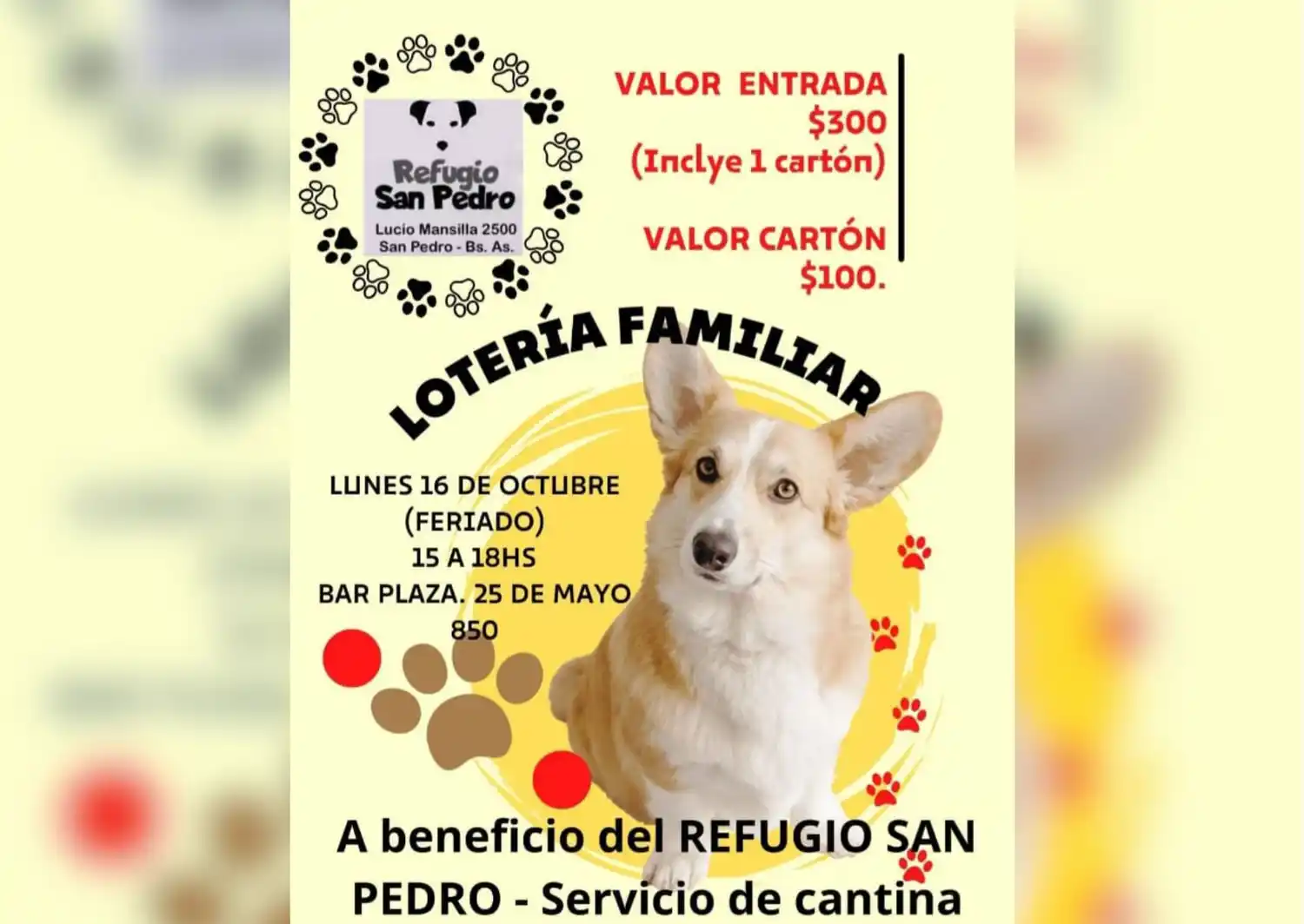 El refugio San Pedro organiza una lotería familiar 