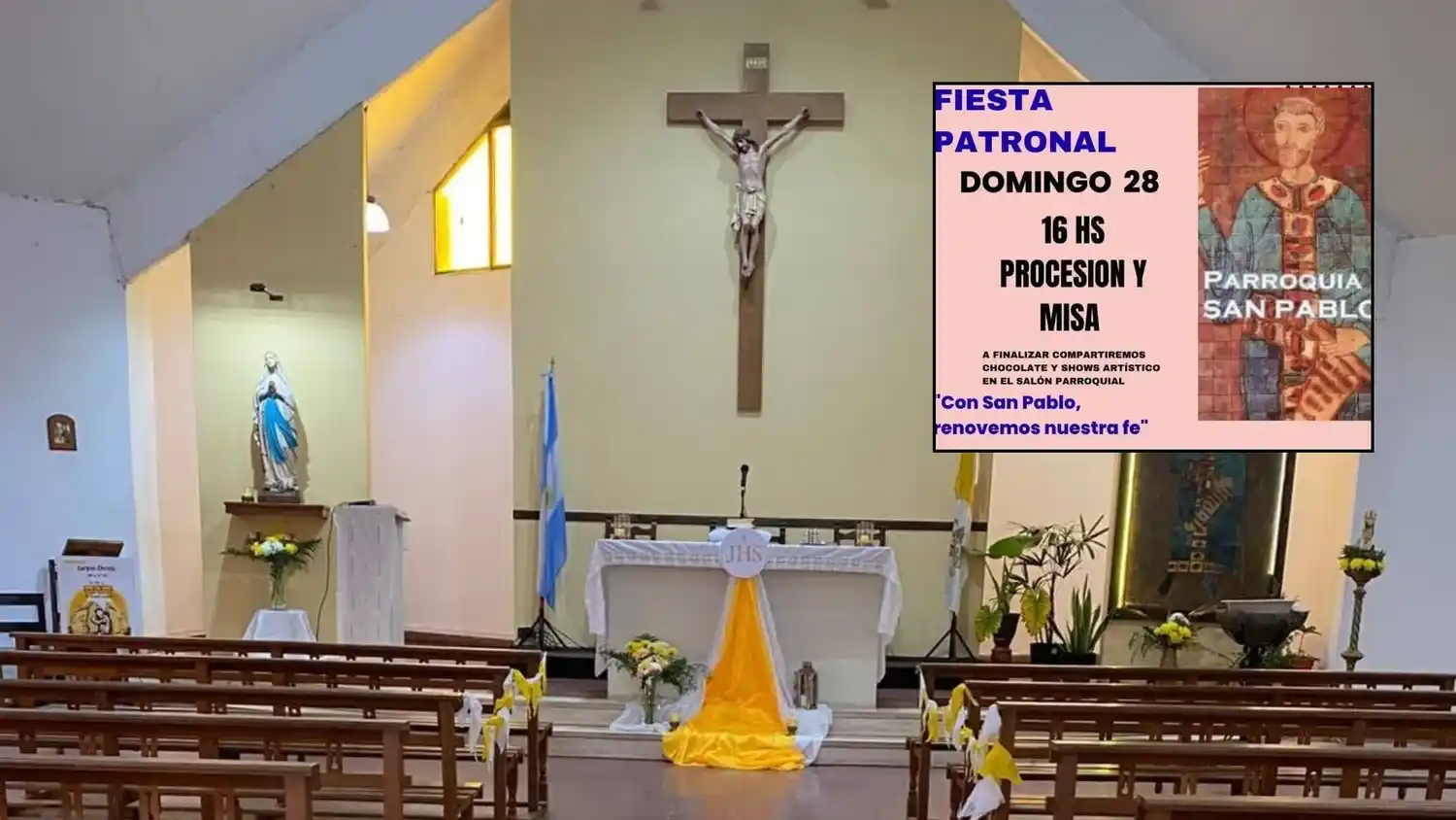 La parroquia San Pablo realizarán las fiestas patronales que culminarán el lunes 29. El domingo se desarrollará la procesión.