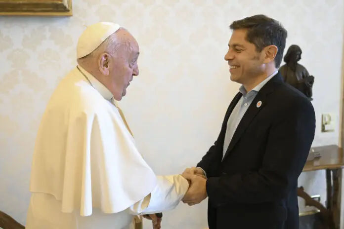 Francisco y Kicillof, en el Vaticano