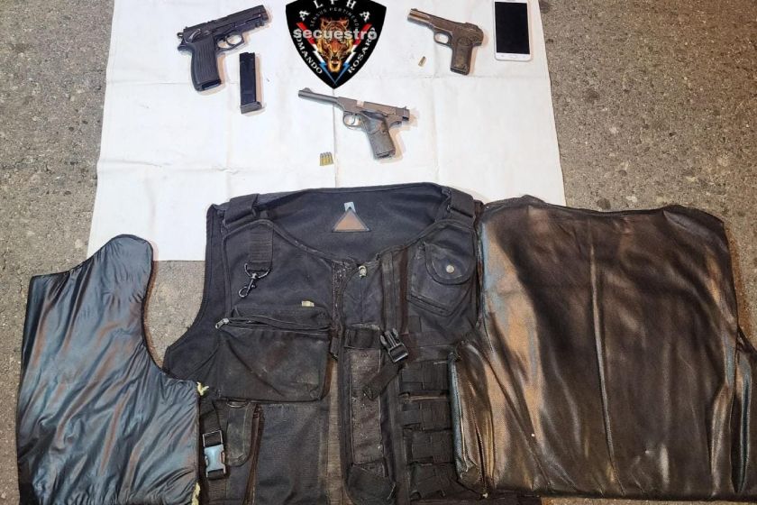 Material secuestrado en zona sudoeste.