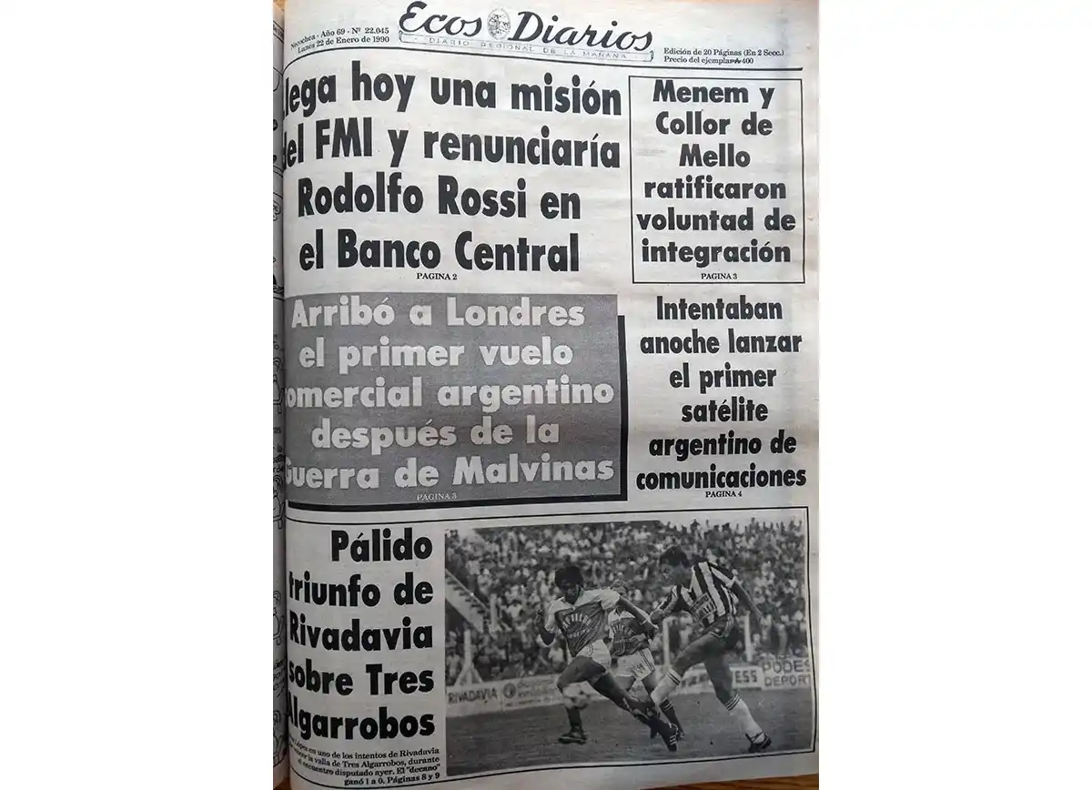 Lunes 22 de enero de 1990