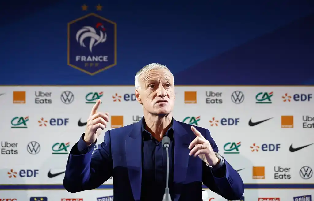 Deschamp, durante el anuncio de la lista.