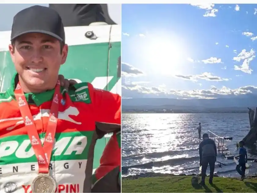 JC Yiacopini se accidentó en el dique del Camping El Biguá en Mendoza.