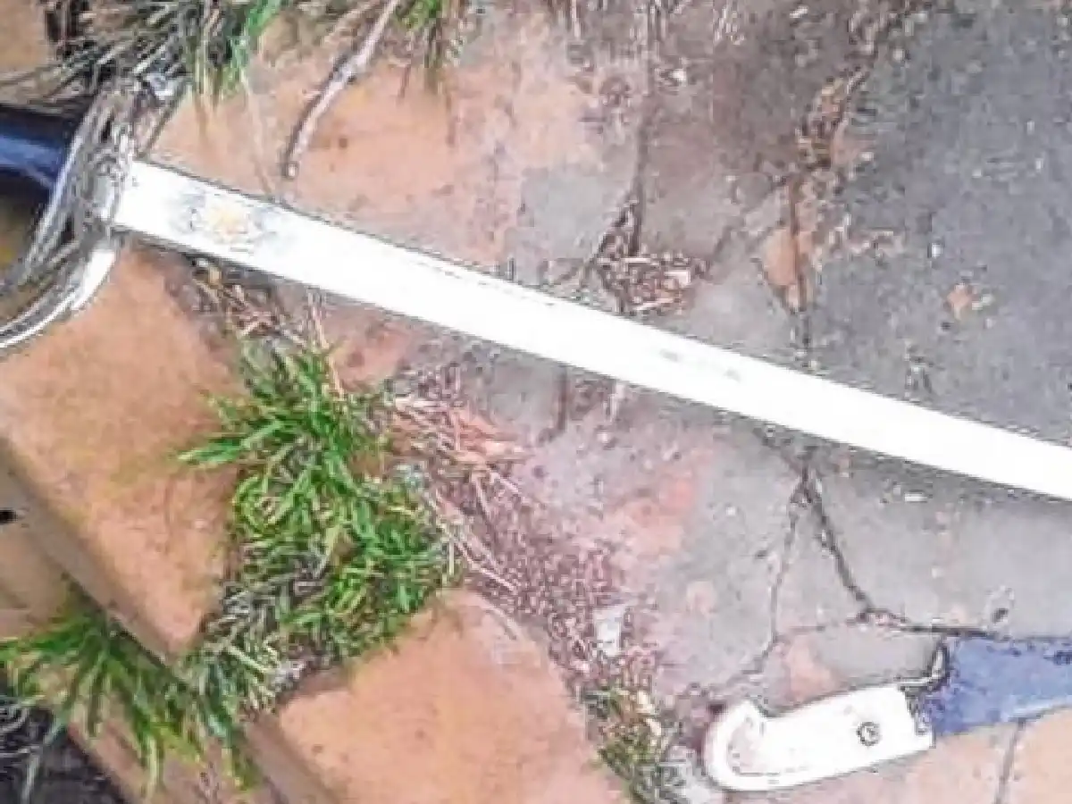 Atacó a su pareja con un sable y una cuchilla en Rosario