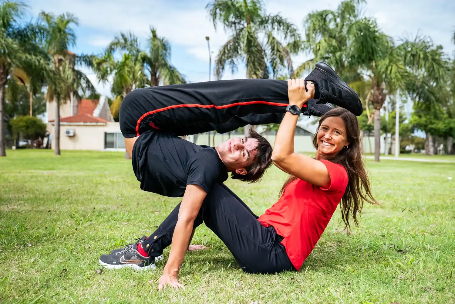 La profesora Daiana Nanzer introdujo a Joaquín a la gimnasia y le abrió un nuevo mundo.