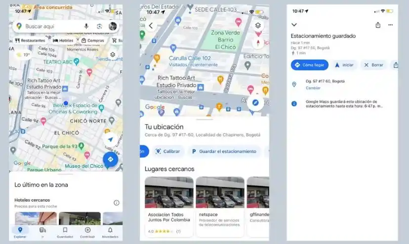 La mejor forma de encontrar mi automóvil estacionado con Google Maps