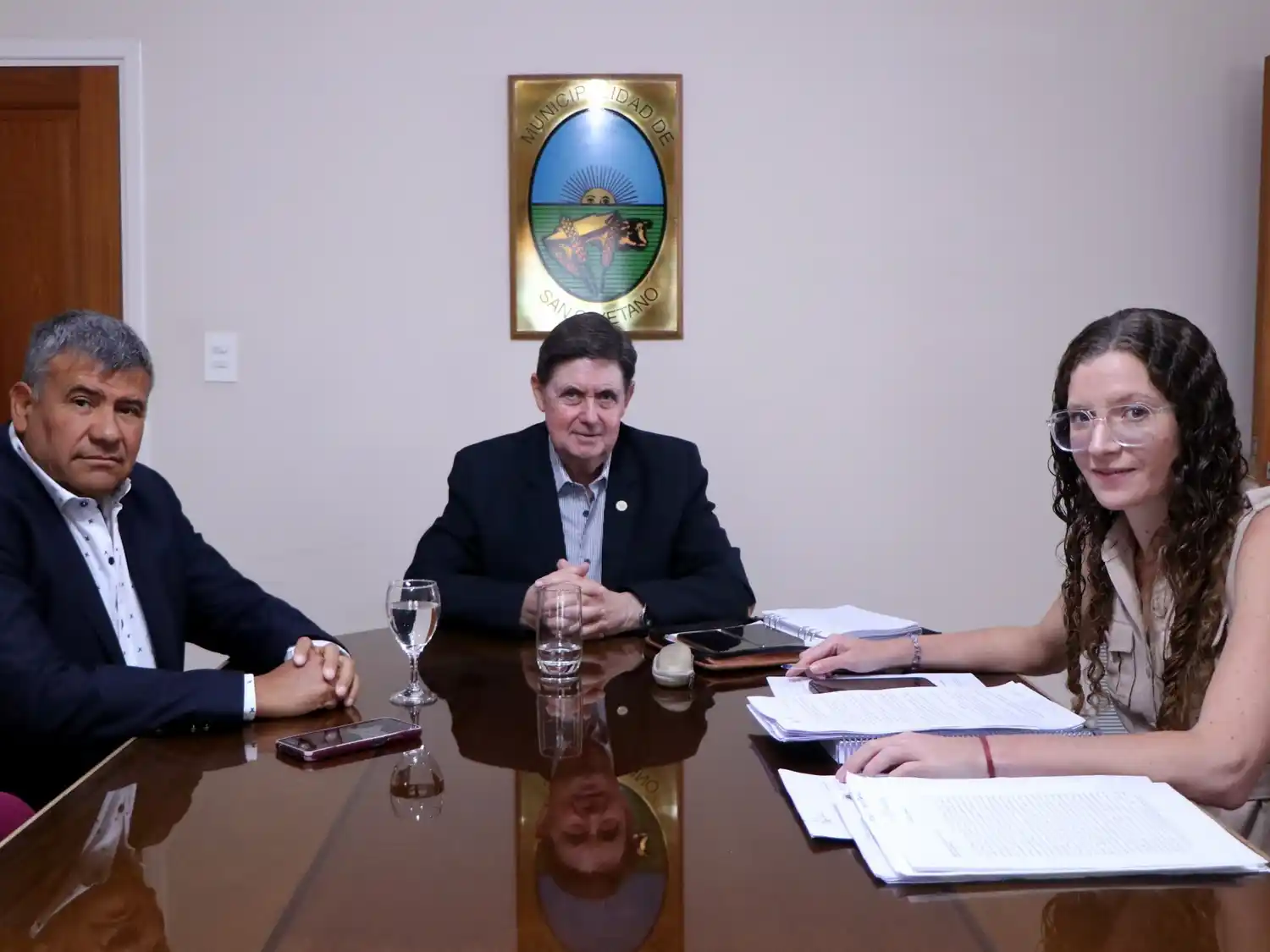 Gustavo Florentín, Miguel Gargaglione y Melisa Eriksen