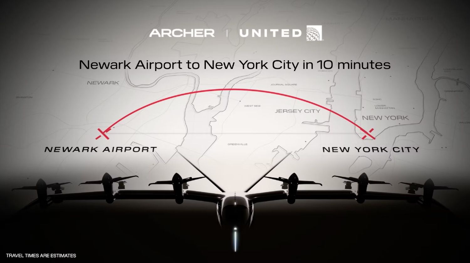 Archer and United Airlines Announce First Commercial Electric Air Taxi Route in the US: Downtown Manhattan to Newark Liberty International Airport