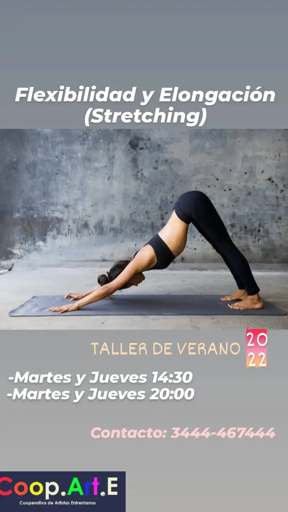 Coop.Art.E dictará un taller de Stretching