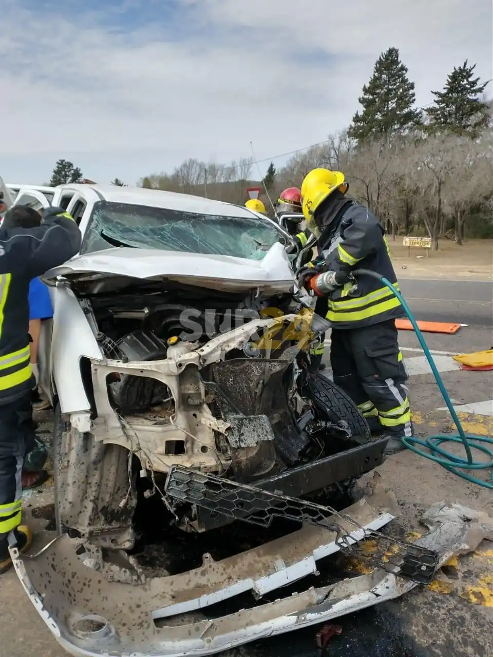 Funcionaria de la COS se llevó la peor parte en el choque de Embalse
