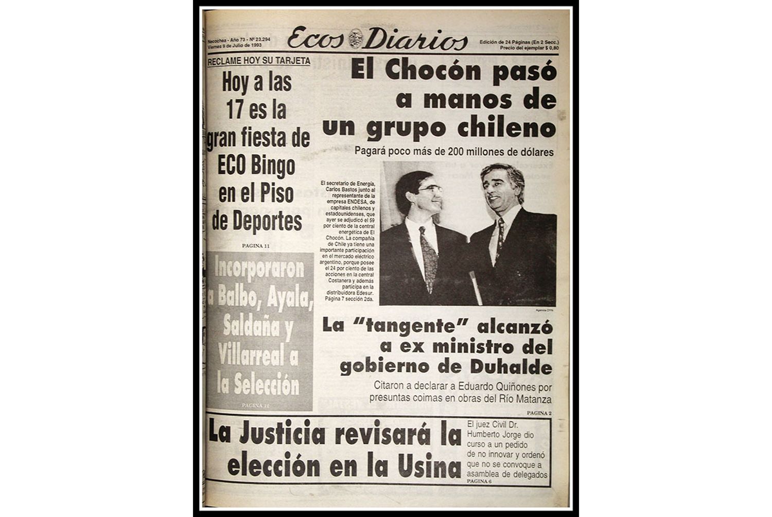 Viernes 9 de Julio de 1993