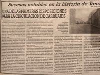 Una de las primeras disposiciones para la circulación de carruajes