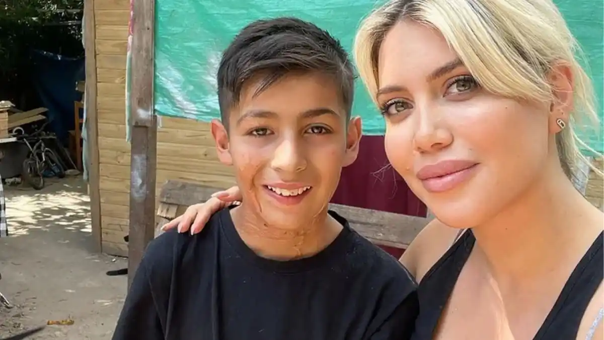 Wanda Nara visitó a Joaquín y se llevó un hermoso pastel