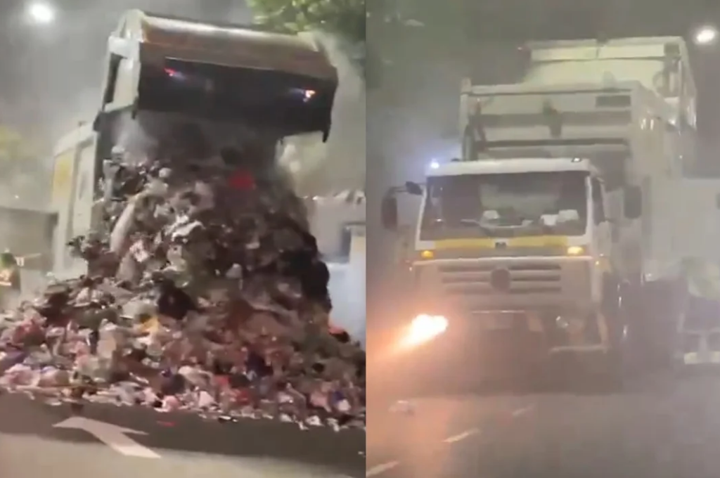 Quejas en la Ciudad por montañas de basura que tiraron los camiones en las calles