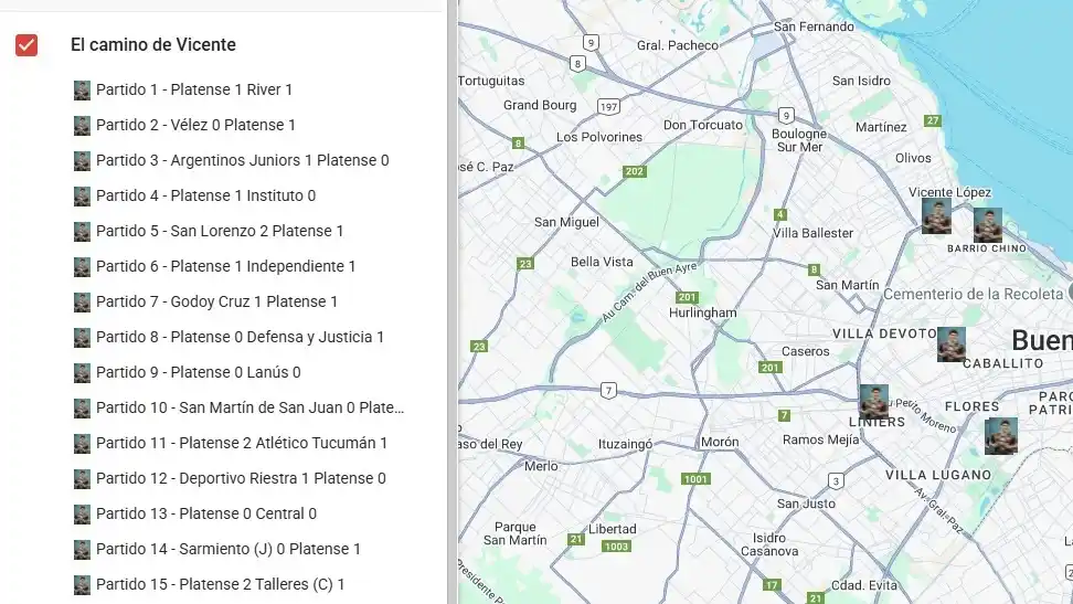 mapa Vicente Taborda