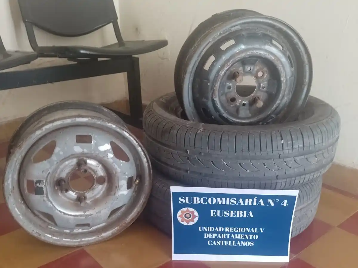 Eusebia: secuestraron varios neumáticos vinculados a un hecho delictivo