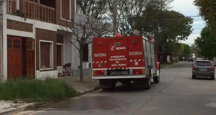 Principio de incendio en una vivienda de Litoral al 1100