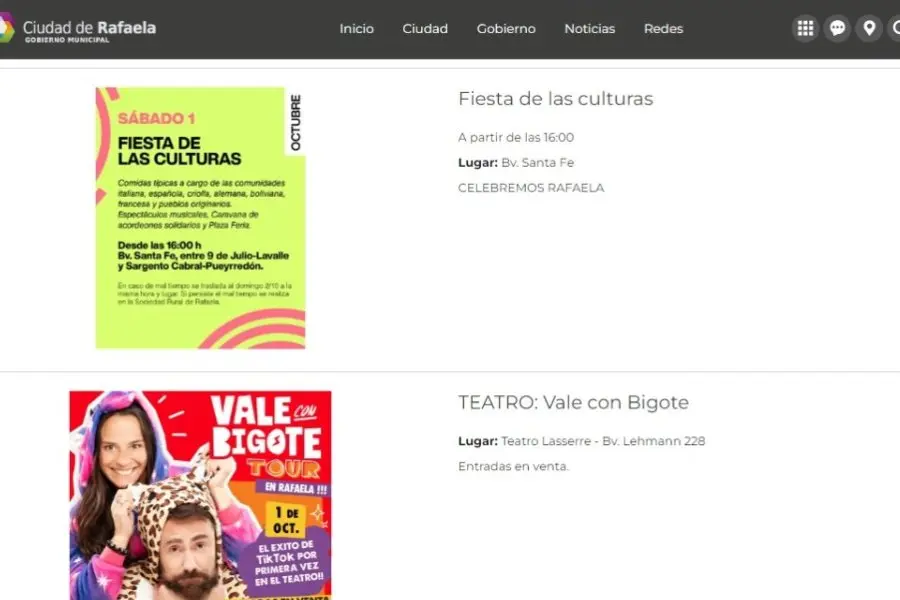 "Me lo agendo”: Conocé los eventos de este fin de semana en Rafaela