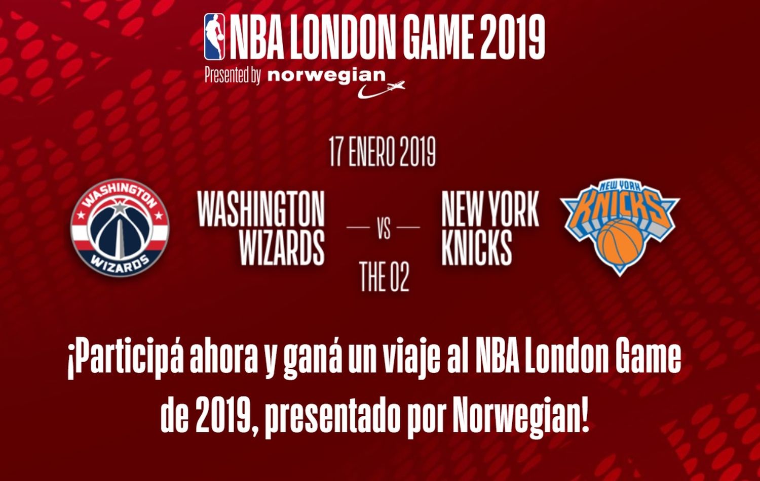Norwegian lanza concurso para ir a ver el NBA London Game 2019