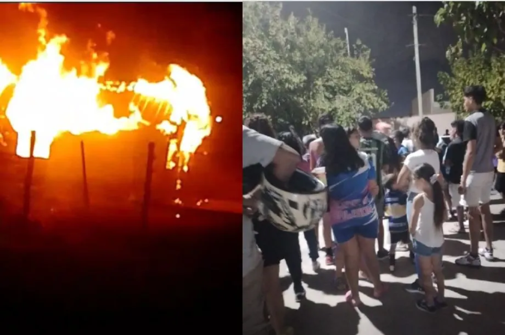 La propiedad era de madera y fue consumida por completo.
