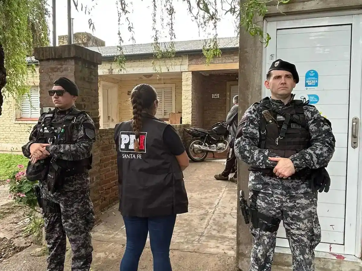 Uno de los allanamientos que se llevó adelante.