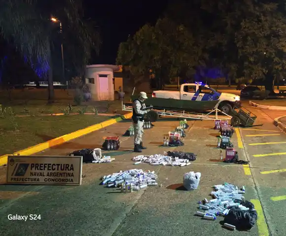 Prefectura Concordia frustró intento de contrabando en la frontera con Salto