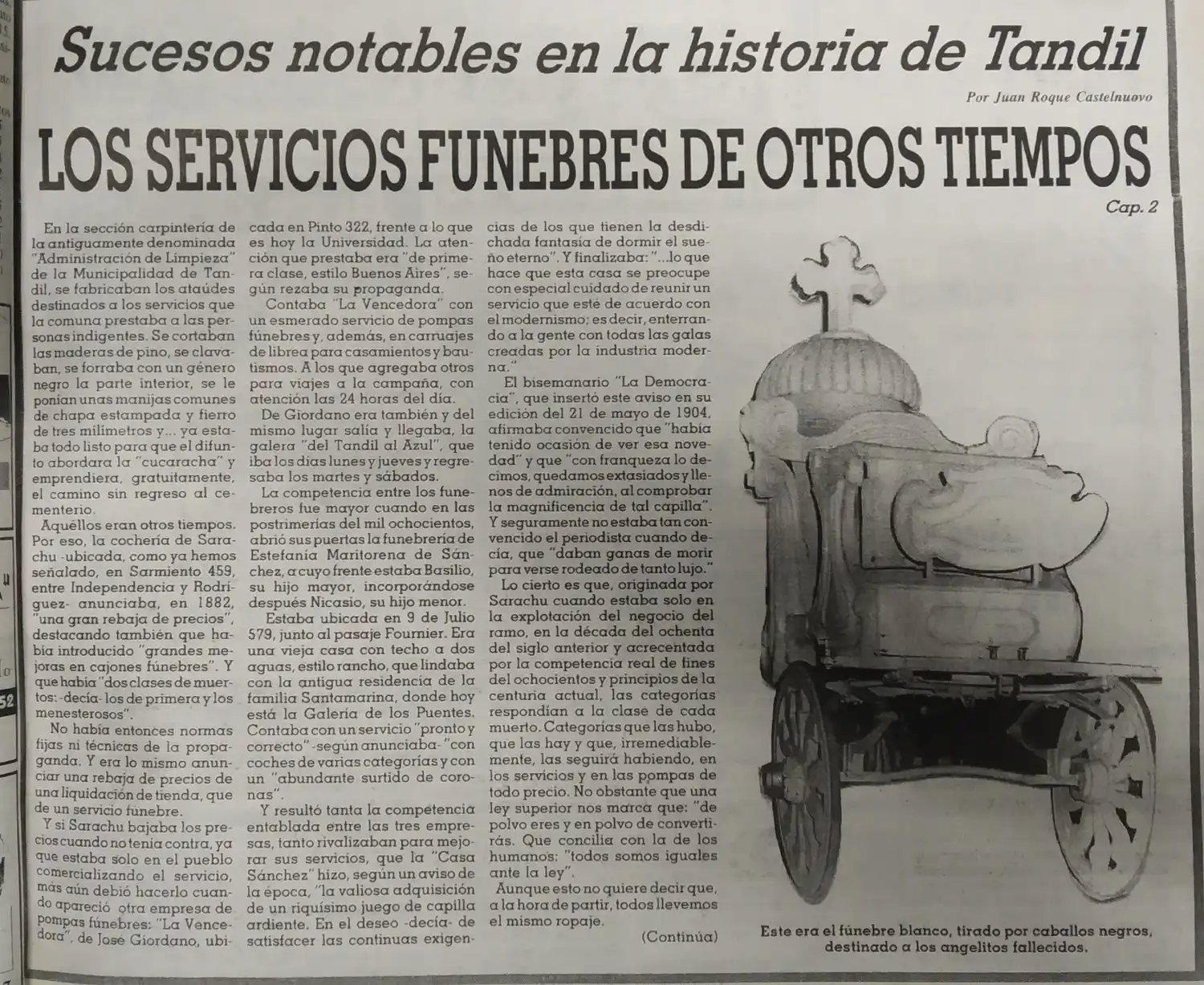 Capítulo 2: Los servicios fúnebres de otros tiempos