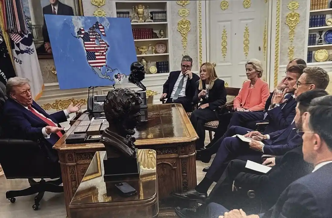 trump en reunión